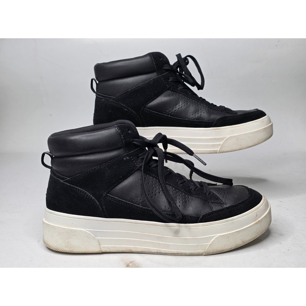 Le Tigre Midtown Men's Sneakers Size 9 M Black Leather Suede Platform Lace Shoes